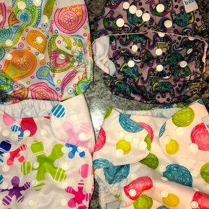 NWOT Baby Goal cloth diaper bundle. Cute prints!